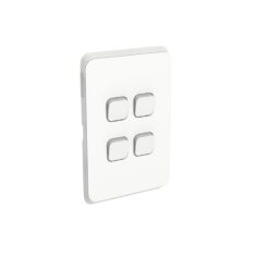 Clipsal Iconic 4 Gang Grid and Plate Vivid White | 3044VH-VW