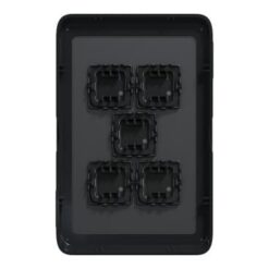 Clipsal Iconic Cover Skin 5 Gang Switch Extra Black | 3045C-XB - Image 3