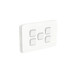 Clipsal Iconic 5 Gang Switch Horizontal 10A Vivid White | 3045HA-VW