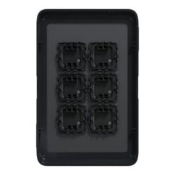 Clipsal Iconic Cover Skin 6 Gang Switch Extra Black | 3046C-XB - Image 3