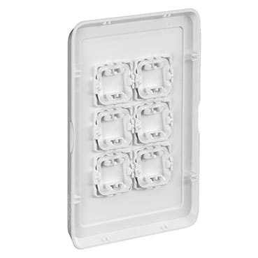 Clipsal Iconic Cover Skin 6 Gang Switch Extra White | 3046C-XW - Image 3