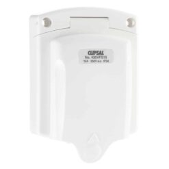 Clipsal Socket Inlet 3 Pin With Flap 15A | 435VFS15-WE