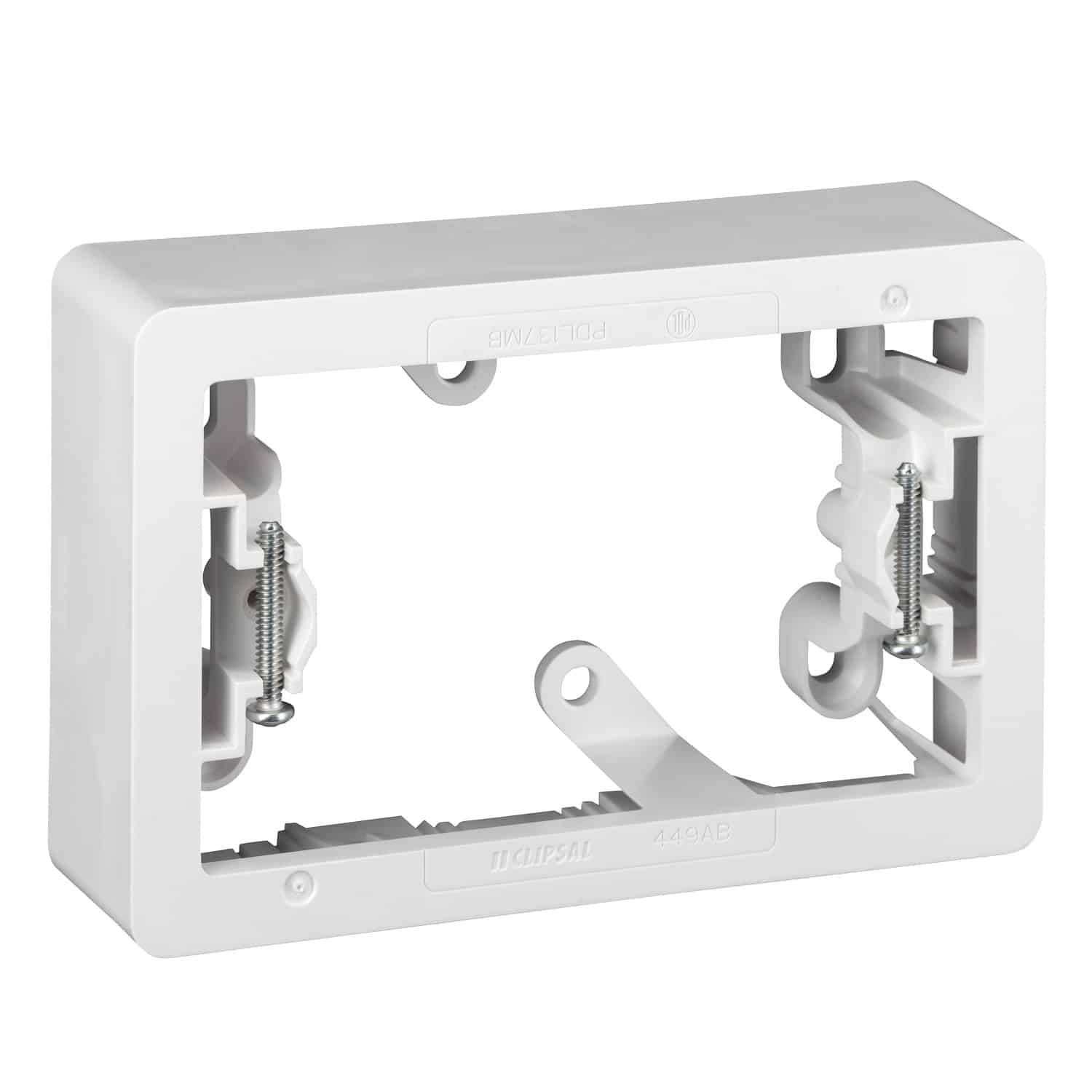 Clipsal Iconic Standard Mounting Block 1 Gang 34mm Vivid White | 449AB-VW