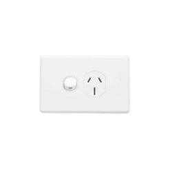 Clipsal Classic C2000 Single GPO Power Point Horizontal 15A White Electric | C2015/15-WE