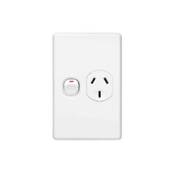 Clipsal Classic C2000 Single GPO Power Point Vertical 10A White Electric | C2015V-WE