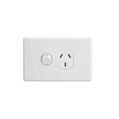 Clipsal Classic C2000 Single GPO Power Point Horizontal 10A White Electric | C2015-WE