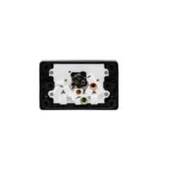 Alternative view of Clipsal Classic C2000 Double GPO Power Point With Extra Switch Horizontal 10A Black | C2025XA-BK