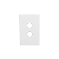 Clipsal Classic C2000 2 Gang Grid and Plate White Electric | C2032VH-WE