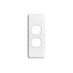 Clipsal Classic C2000 2 Gang Architrave Grid and Plate White Electric | C2032-WE