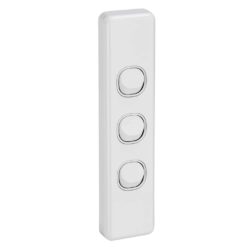 Clipsal Classic C2000 3 Gang Architrave Switch 10A White Electric | C2033A-WE