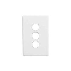 Clipsal Classic C2000 3 Gang Grid and Plate White Electric | C2033VH-WE
