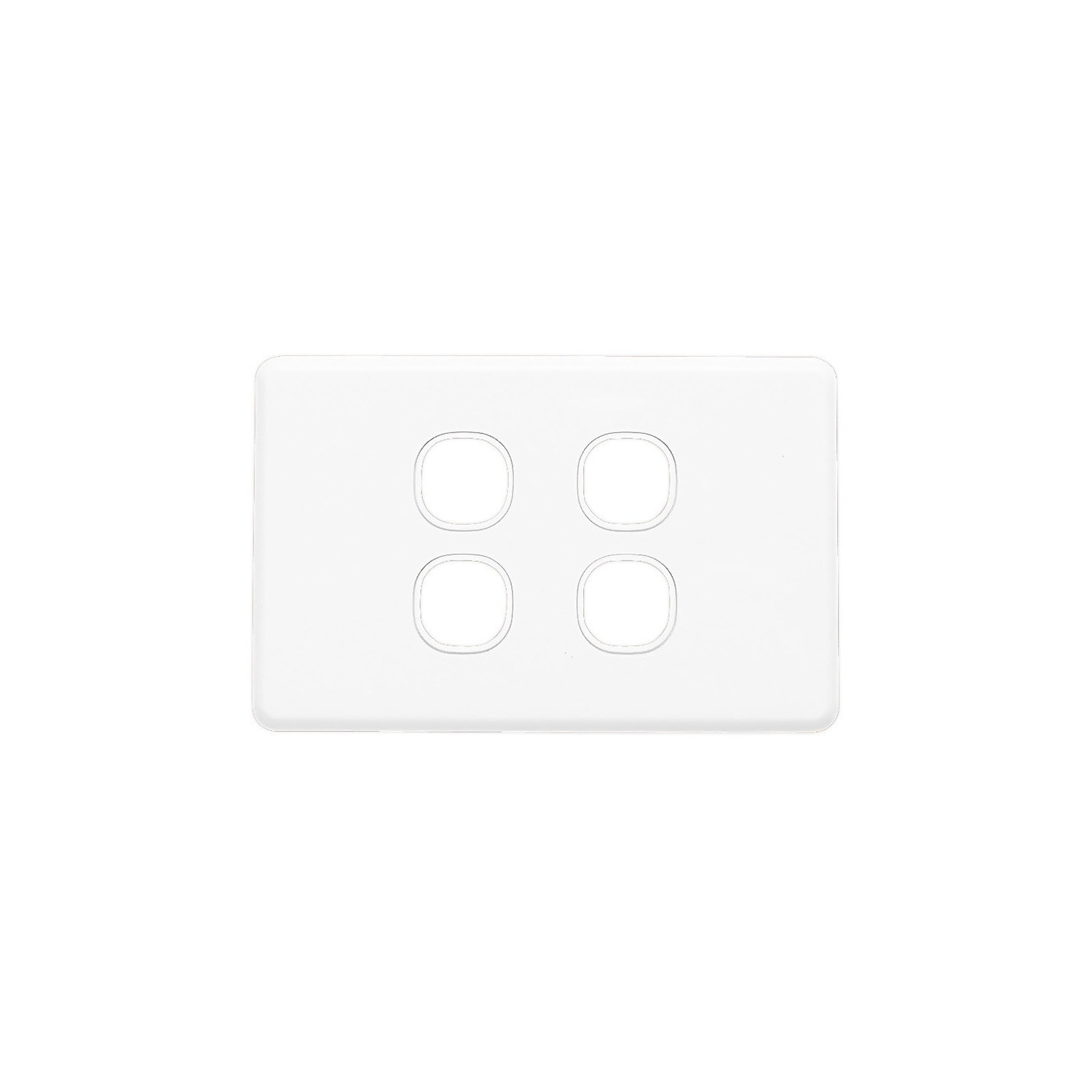 Clipsal Classic C2000 4 Gang Grid and Plate White Electric | C2034VH-WE