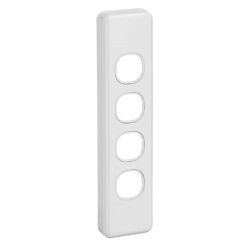 Clipsal Classic C2000 4 Gang Architrave Grid and Plate White Electric | C2034-WE