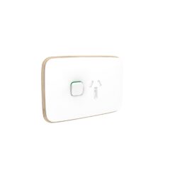 Clipsal Iconic Essence Cover Skin Single GPO Power Point Horizontal 10A Arctic White | E3015C-AW