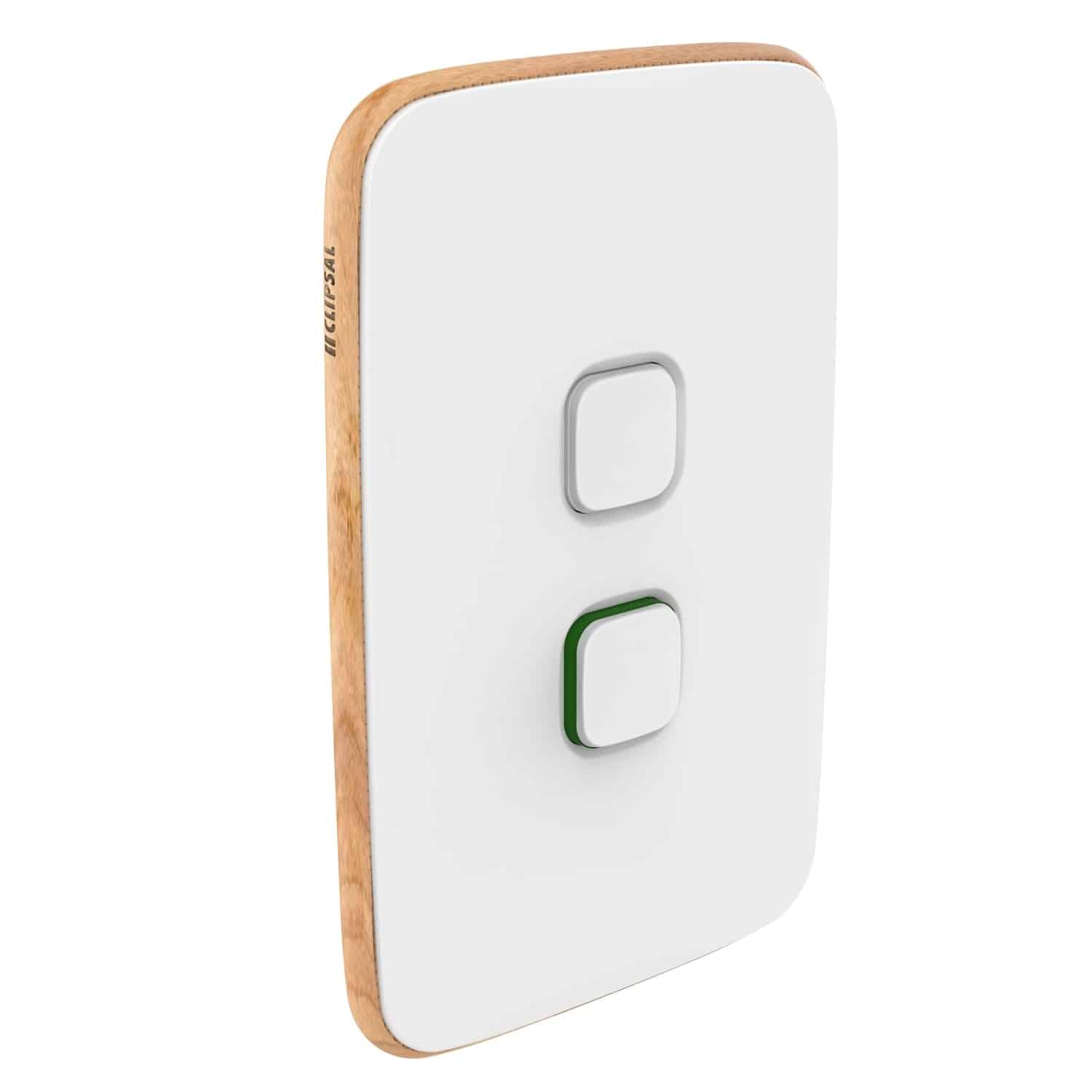 Clipsal Iconic Essence Cover Skin 1 Gang Cooker Switch Arctic White | E3041/45C-AW