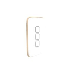 Clipsal Iconic Essence Cover Skin 3 Gang Switch Arctic White | E3043C-AW