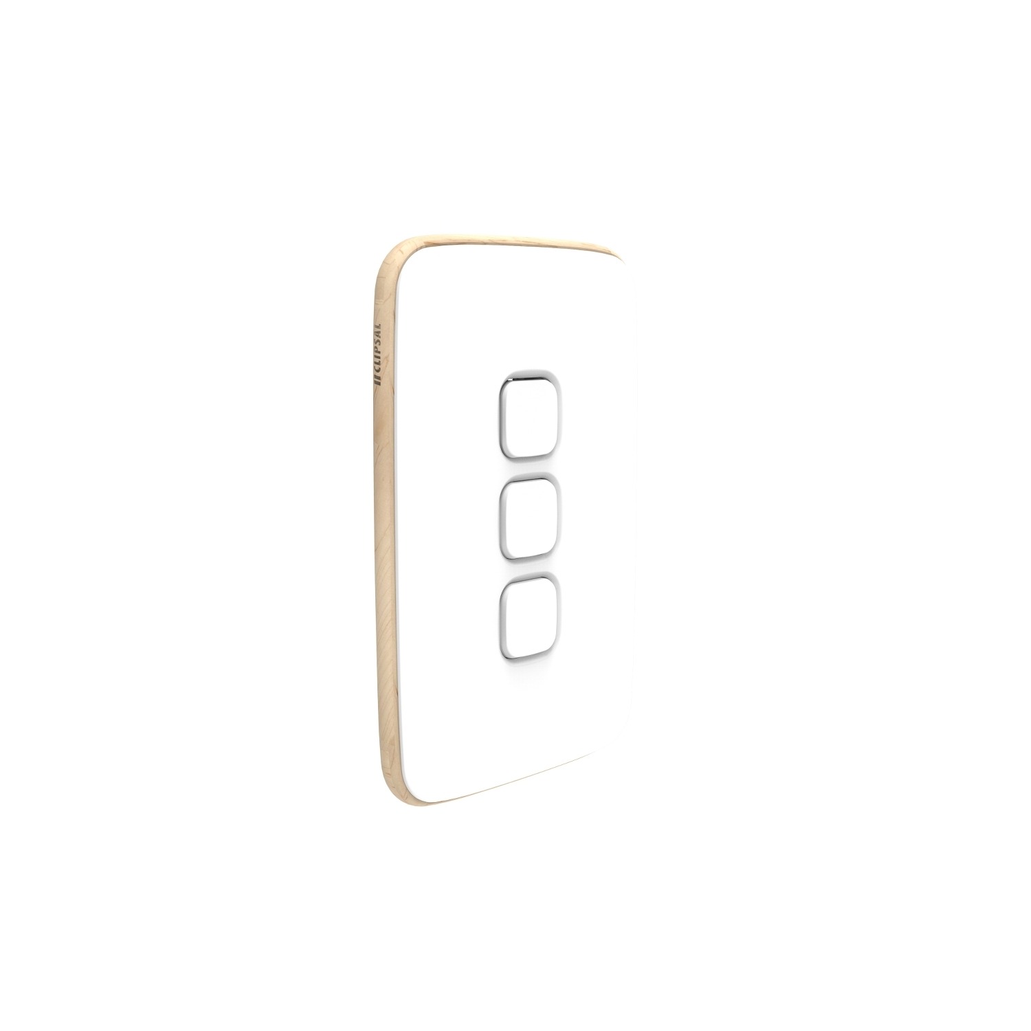 Clipsal Iconic Essence Cover Skin 3 Gang Switch Arctic White | E3043C-AW