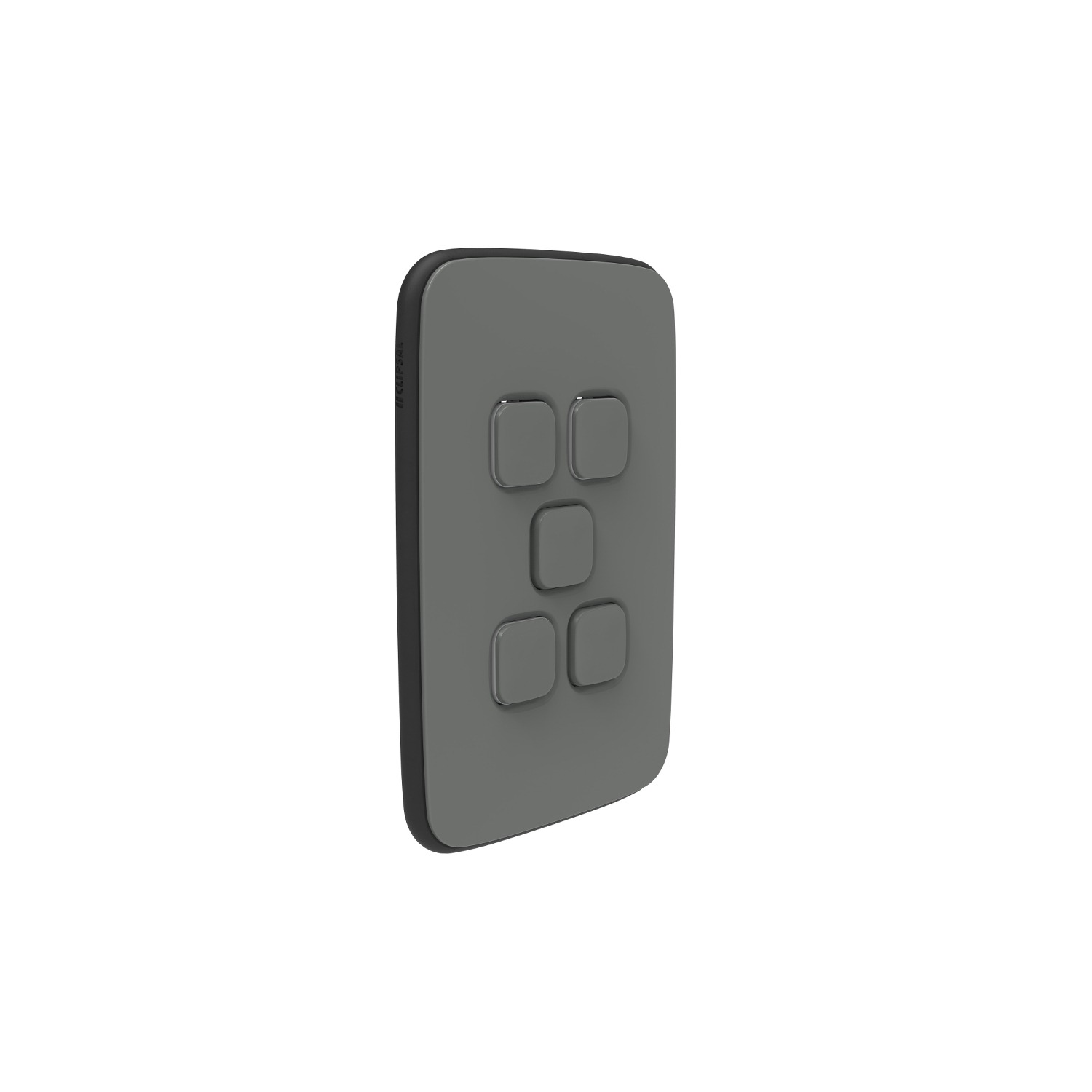 Clipsal Iconic Essence Cover Skin 5 Gang Switch Ash Grey | E3045C-AG