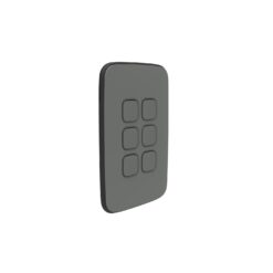 Clipsal Iconic Essence Cover Skin 6 Gang Switch Ash Grey | E3046C-AG