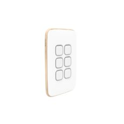 Clipsal Iconic Essence Cover Skin 6 Gang Switch Arctic White | E3046C-AW