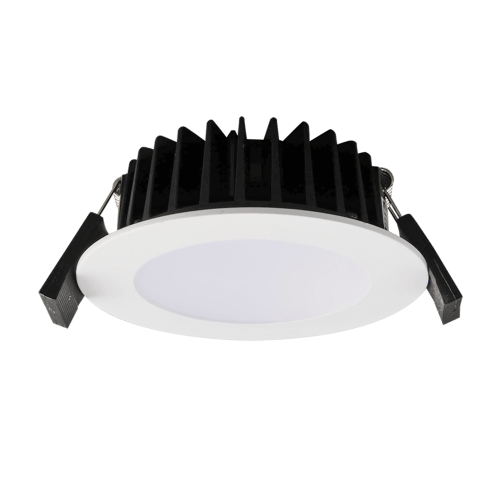 SAL ECOGEM 10W LED Downlight Tri-Col Dimmable IP44 White | S9041TC-WH