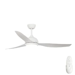 Fanco Eco Style DC Ceiling Fan with LED Light & Remote - White 60" | F4021/101A