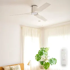 Alternative view of Fanco Flow DC Ceiling Fan with LED Light & Remote - White 52" | KF0151/101A