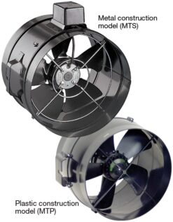 Fantech Minitube Axial Fan 200mm 2 Pole 1ph 50Hz Steel IP44 | MTS202