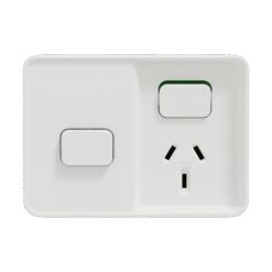 Clipsal Iconic Outdoor Single Switched Outlet 10A with Timer IP54 White | O3015TXW
