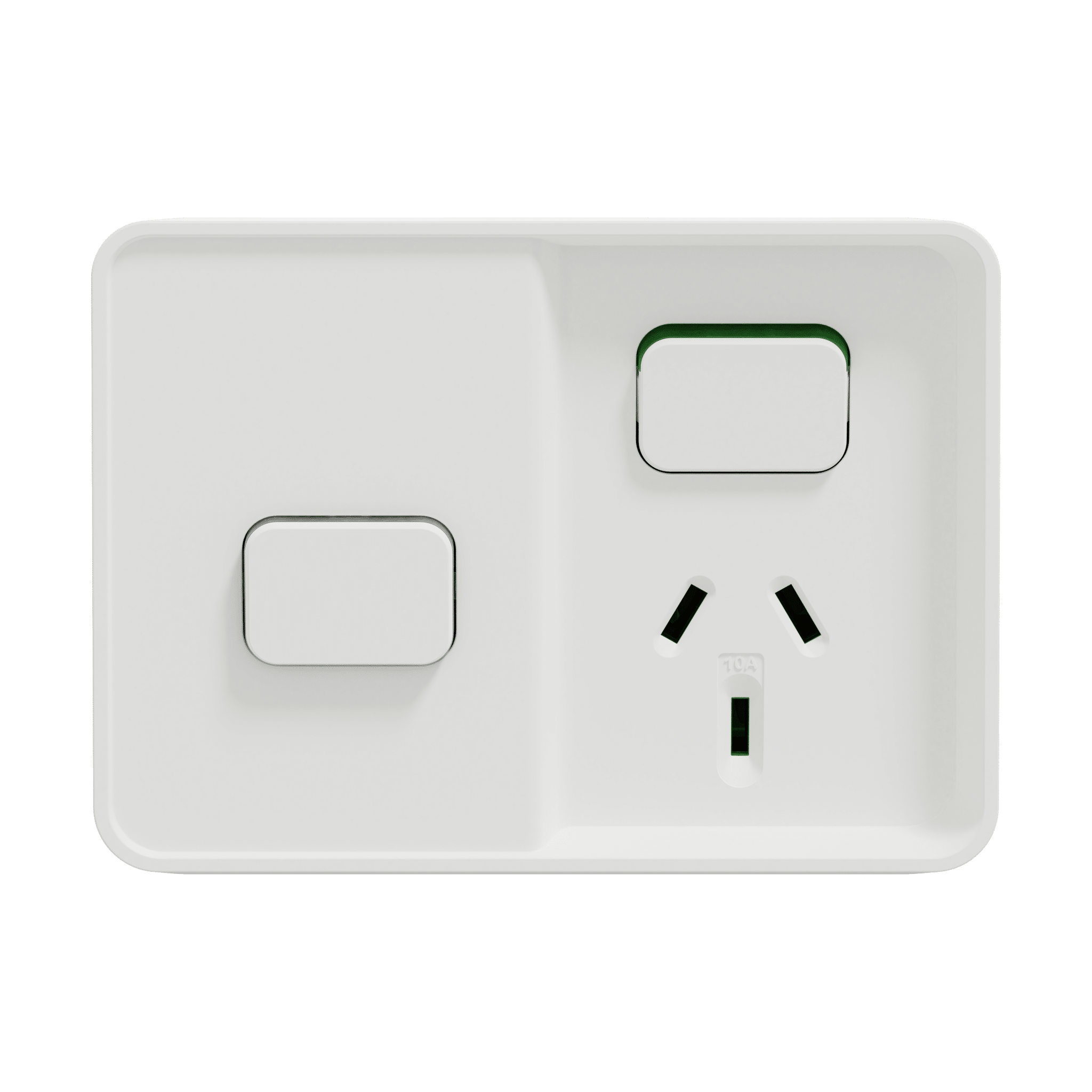 Clipsal Iconic Outdoor Single Switched Outlet 10A with Timer IP54 White | O3015TXW