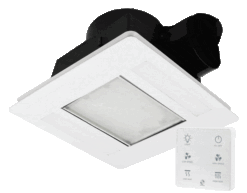 Fantech Trade Radiance 3-In-1 Fan Light Heater 150mm Spigot ROT White | RESP3IN1WH
