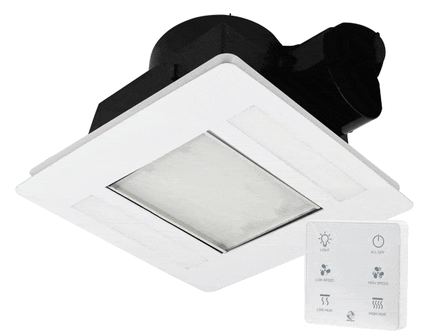 Fantech Trade Radiance 3-In-1 Fan Light Heater 150mm Spigot ROT White | RESP3IN1WH