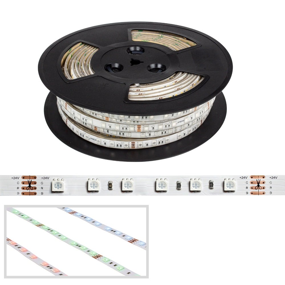 Robus Vegas LED Strip 24V 14.4W/M RGB IP20, 1 Meter - Cut to length | RVA14RGB2050