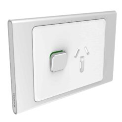 Clipsal Iconic Styl Cover Skin Single GPO Power Point Horizontal 10A Silver | S3015C-SV