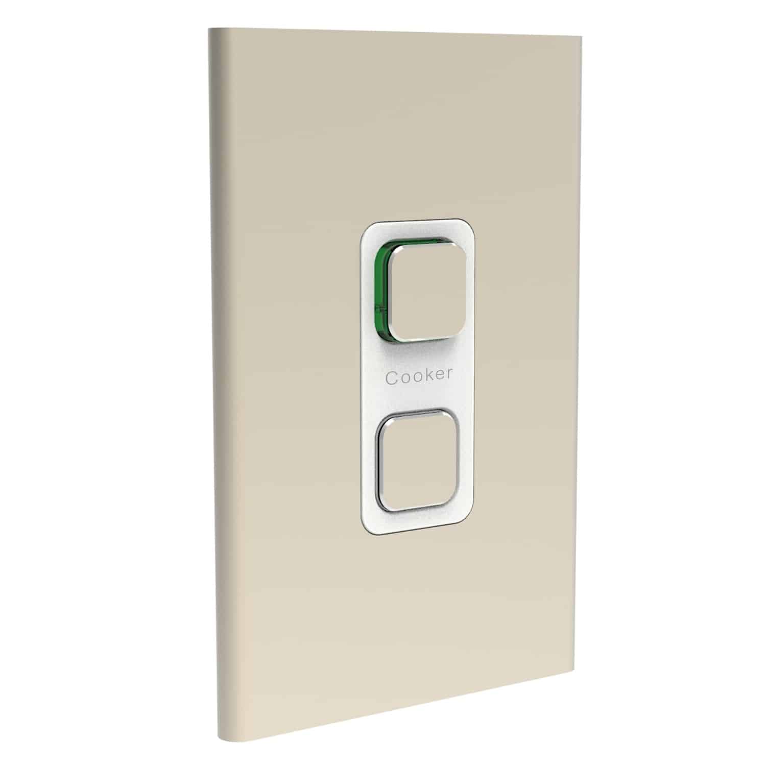 Clipsal Iconic Styl Cover Skin 1 Gang Cooker Switch Crowne | S3041/45C-CE