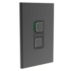 Clipsal Iconic Styl Cover Skin 1 Gang Cooker Switch Silver Shadow | S3041/45C-SH