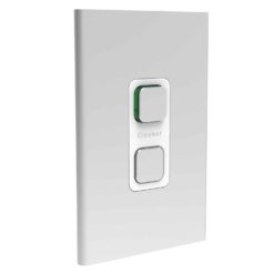 Clipsal Iconic Styl Cover Skin 1 Gang Cooker Switch Silver | S3041/45C-SV