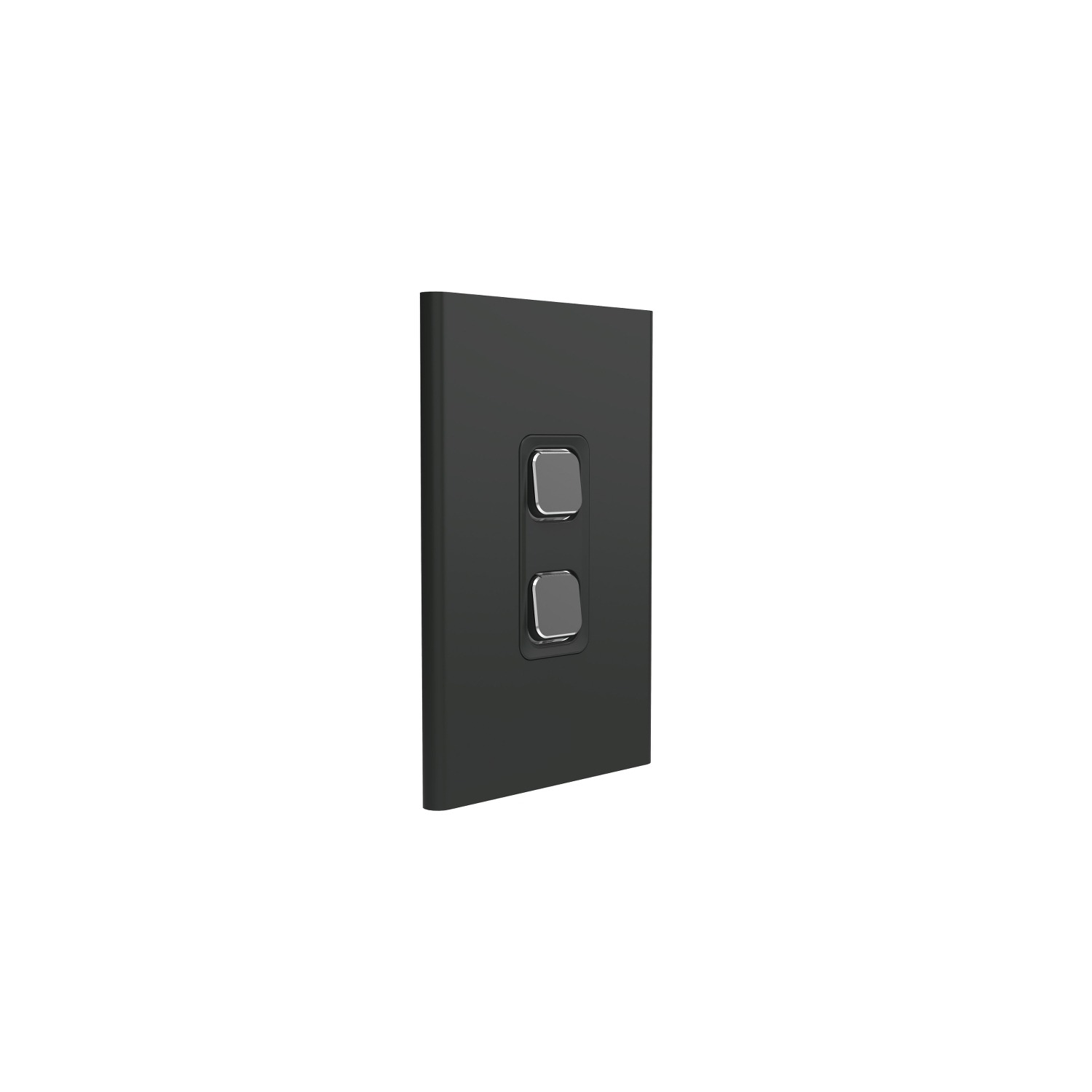 Clipsal Iconic Styl Cover Skin 2 Gang Switch Silver Shadow | S3042C-SH