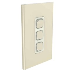 Clipsal Iconic Styl Cover Skin 3 Gang Switch Crowne | S3043C-CE