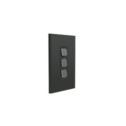 Clipsal Iconic Styl Cover Skin 3 Gang Switch Silver Shadow | S3043C-SH