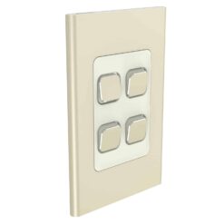 Clipsal Iconic Styl Cover Skin 4 Gang Switch Crowne | S3044C-CE