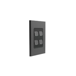 Clipsal Iconic Styl Cover Skin 4 Gang Switch Silver Shadow | S3044C-SH