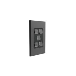 Clipsal Iconic Styl Cover Skin 5 Gang Switch Silver Shadow | S3045C-SH
