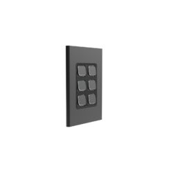 Clipsal Iconic Styl Cover Skin 6 Gang Switch Silver Shadow | S3046C-SH