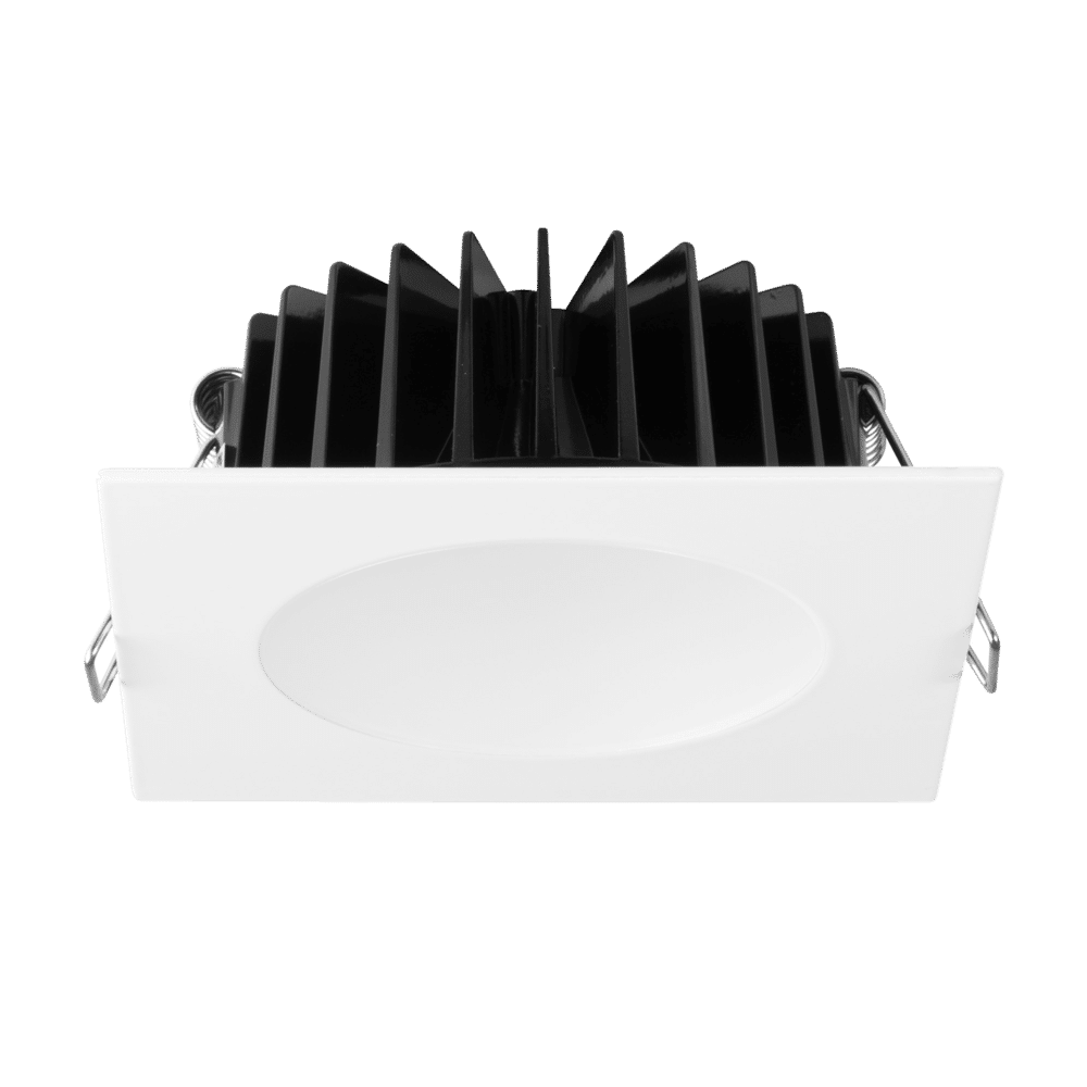 SAL ECOGEM 10W LED Downlight Square 104x104mm Tri-Col Satin Nickel | S9041-TC-S-SN