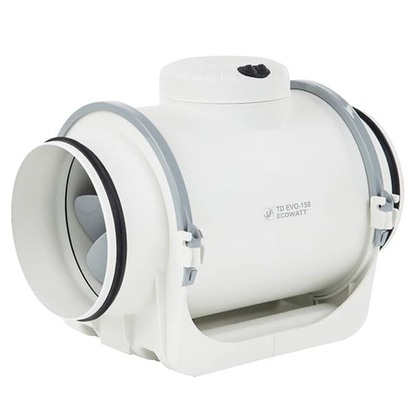 Soler & Palau TD EVO In-Line Fan 125mm 1 Phase c/w Speed Control & ROT | TD-EVO-125VAR