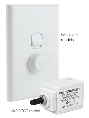 Fantech Wall Mount Speed Controller 2 Amp 1 Phase White | VA2.0