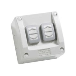 Clipsal Weather Proof Switch 2 Gang 15A Resistant Grey | WS226/2-RG