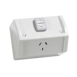 Clipsal Weather Proof IP53 Single GPO Power Point 10A Resistant Grey | WSC227/1-RG