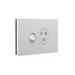 Clipsal Saturn Zen Single GPO Power Point Horizontal 10A Zen White | Z4015-ZW